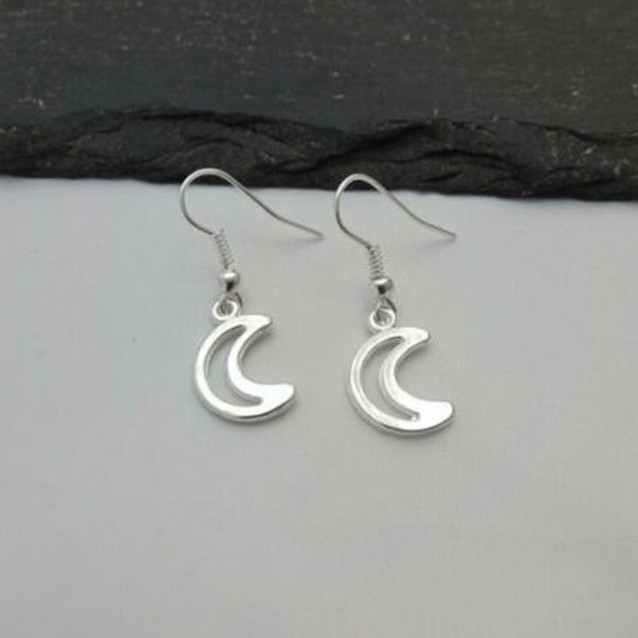 Moon Silver Earrings - Picture 2 of 5